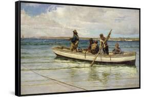 Hauling in the Catch-William Henry Bartlett-Framed Stretched Canvas