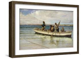 Hauling in the Catch-William Henry Bartlett-Framed Giclee Print