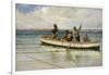 Hauling in the Catch-William Henry Bartlett-Framed Giclee Print