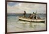 Hauling in the Catch-William Henry Bartlett-Framed Giclee Print