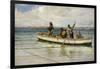 Hauling in the Catch-William Henry Bartlett-Framed Giclee Print