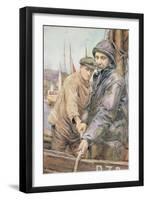 Hauling in the Net-Henry Meynell Rheam-Framed Giclee Print