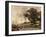 Hauling in the Nets-Jean-Baptiste-Camille Corot-Framed Art Print