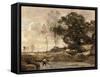 Hauling in the Nets-Jean-Baptiste-Camille Corot-Framed Stretched Canvas