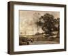 Hauling in the Nets-Jean-Baptiste-Camille Corot-Framed Art Print