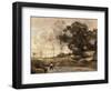 Hauling in the Nets-Jean-Baptiste-Camille Corot-Framed Art Print