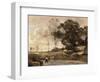 Hauling in the Nets-Jean-Baptiste-Camille Corot-Framed Art Print