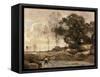 Hauling in the Nets-Jean-Baptiste-Camille Corot-Framed Stretched Canvas