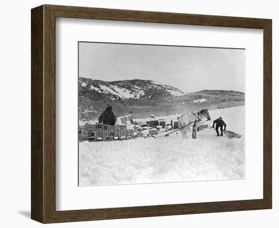 Hauling Stores-null-Framed Art Print