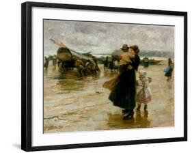 Hauling the Boats, 1890-Robert Jobling-Framed Giclee Print