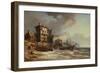 Hauling the Boats Ashore on the Coast of Brittany, 19Th Century-Charles Euphrasie Kuwasseg-Framed Giclee Print