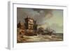 Hauling the Boats Ashore on the Coast of Brittany, 19Th Century-Charles Euphrasie Kuwasseg-Framed Giclee Print
