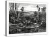Hauling Timber, Australia, 1877-null-Stretched Canvas