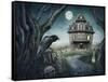 Haunted House-egal-Framed Stretched Canvas