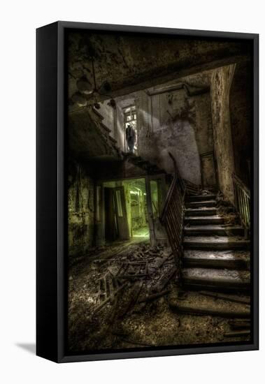 Haunted Interior Stariway-Nathan Wright-Framed Stretched Canvas