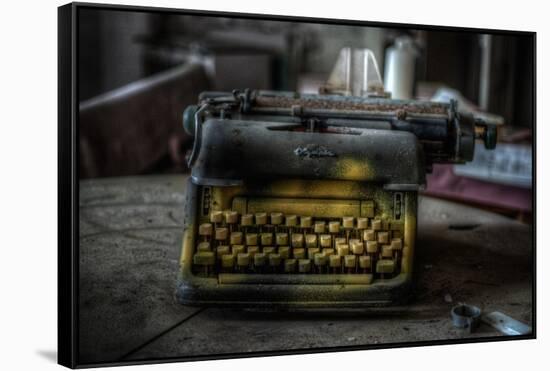 Haunted Interior with Typewriter-Nathan Wright-Framed Stretched Canvas