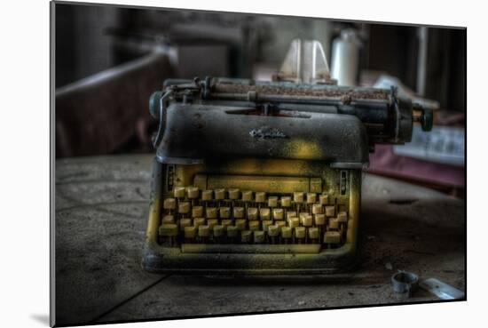 Haunted Interior with Typewriter-Nathan Wright-Mounted Photographic Print