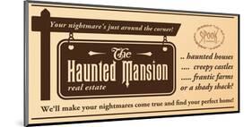 Haunted Mansion Real Estate-null-Mounted Art Print