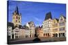 Hauptmarkt, Main Market Square, with St. Gangolf Church and Steipe Building, Trier, Moselle River, -Hans-Peter Merten-Stretched Canvas