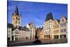 Hauptmarkt, Main Market Square, with St. Gangolf Church and Steipe Building, Trier, Moselle River, -Hans-Peter Merten-Stretched Canvas