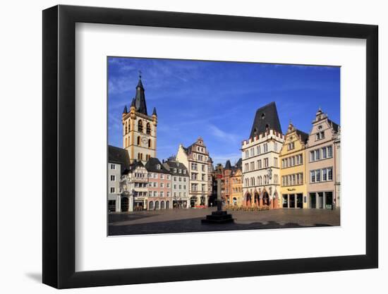 Hauptmarkt, Main Market Square, with St. Gangolf Church and Steipe Building, Trier, Moselle River, -Hans-Peter Merten-Framed Photographic Print