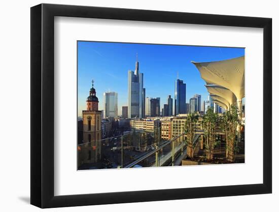 Hauptwache and Financial District, Frankfurt am Main, Hesse, Germany, Europe-Hans-Peter Merten-Framed Photographic Print