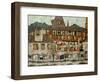 Haus mit trocknender Waesche (House with drying laundry), 1917-Egon Schiele-Framed Giclee Print