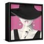 Haute Chapeau I PInk-Marco Fabiano-Framed Stretched Canvas