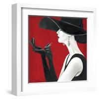 Haute Chapeau Rouge II-Marco Fabiano-Framed Art Print