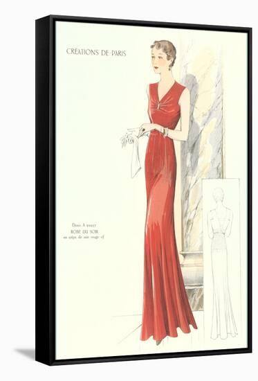 Haute Couture Evening Gown-null-Framed Stretched Canvas