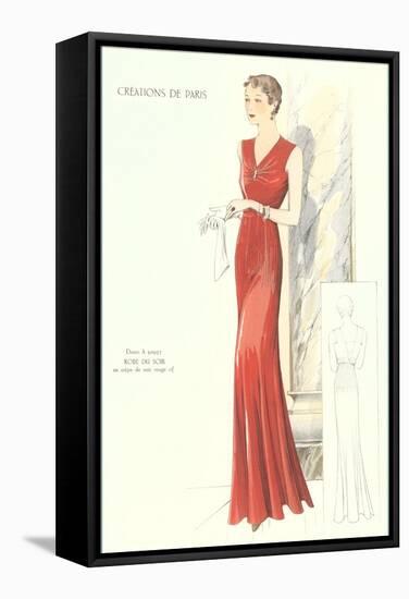 Haute Couture Evening Gown-null-Framed Stretched Canvas