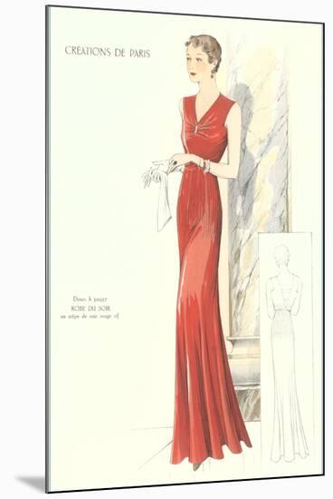 Haute Couture Evening Gown-null-Mounted Art Print