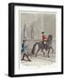 Haute Ecole: Trotting the Horse in a Circle by Means of a Cord Attached to the Bridle-null-Framed Art Print