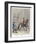 Haute Ecole: Trotting the Horse in a Circle by Means of a Cord Attached to the Bridle-null-Framed Art Print