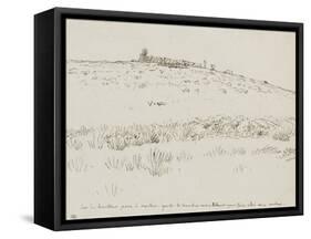 Haute p?re en Auvergne : la traite des vaches pr?de Dyane (1866)-Jean-François Millet-Framed Stretched Canvas