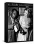 Haute societe, HIGH SOCIETY by CharlesWalters with Louis Armstrong and Grace Kelly, 1969 (b/w photo-null-Framed Stretched Canvas