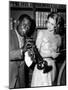 Haute societe, HIGH SOCIETY by CharlesWalters with Louis Armstrong and Grace Kelly, 1969 (b/w photo-null-Mounted Photo