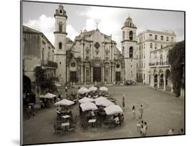 Havana, Cafe in Plaza De La Catedral, Havana, Cuba-Paul Harris-Mounted Photographic Print