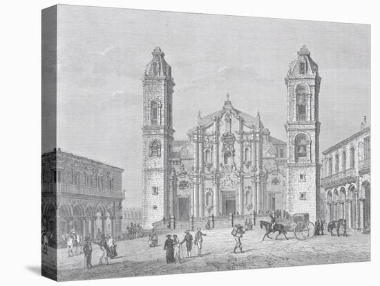 Havana Cathedral, Cuba, 1880S-null-Stretched Canvas
