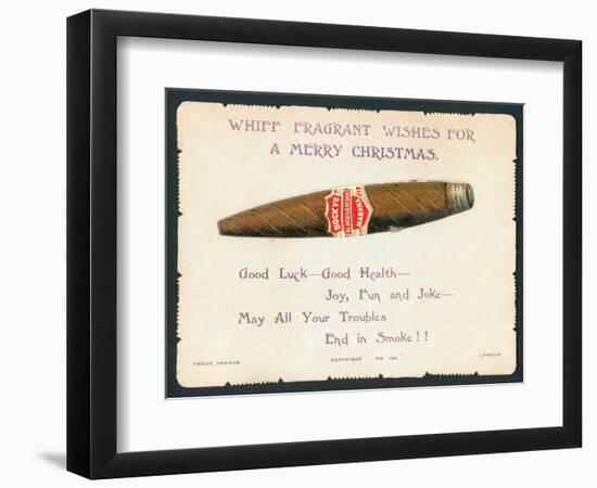 Havana Cigar, Christmas Card-null-Framed Premium Giclee Print