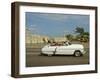 Havana, Classic Vintage American Car Driving on the Malecon, Havana, Cuba-Paul Harris-Framed Photographic Print