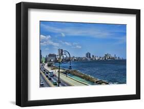 Havana, Cuba. Malecon along water-Bill Bachmann-Framed Photographic Print