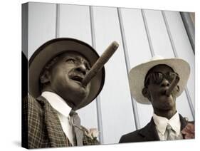 Havana, Cuban Man, Plaza De La Catedral, Havana, Cuba-Paul Harris-Stretched Canvas