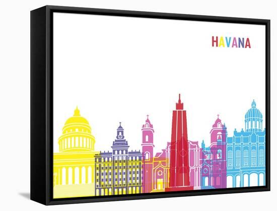 Havana Skyline Pop-paulrommer-Framed Stretched Canvas