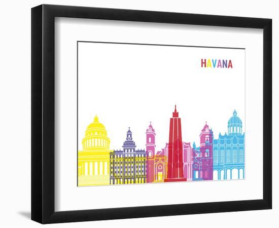 Havana Skyline Pop-paulrommer-Framed Art Print