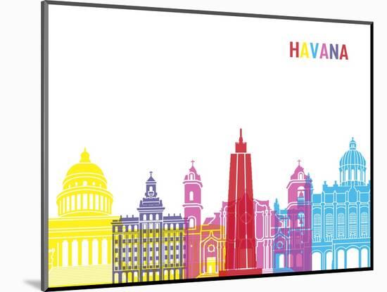 Havana Skyline Pop-paulrommer-Mounted Art Print