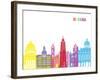 Havana Skyline Pop-paulrommer-Framed Art Print