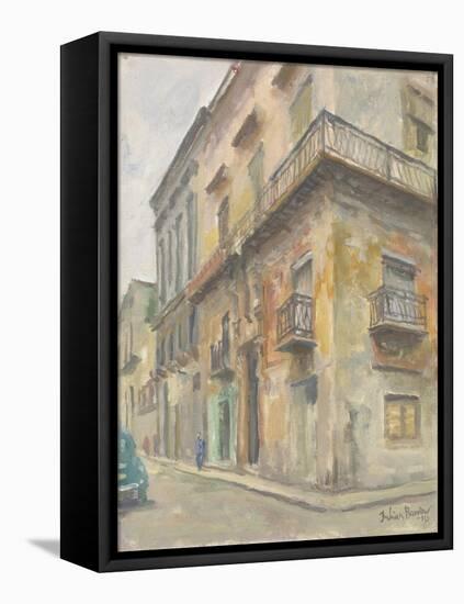Havana Street Corner, 2010-Julian Barrow-Framed Stretched Canvas