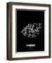 Havana Street Map Black-NaxArt-Framed Art Print