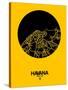 Havana Street Map Yellow-NaxArt-Stretched Canvas
